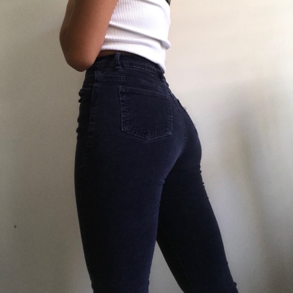 blue corduroy mom jeans